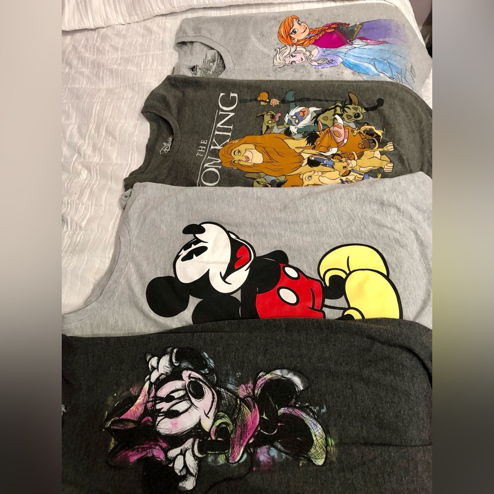 Lot of 4 Disney women’s medium t-shirts